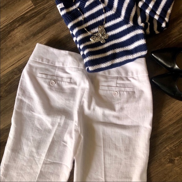 Sharagano White Cropped Career Pants size 4P - Picture 2 of 7
